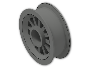 LEGO® Stein: Wheel Centre Spoked Small 30155 | Farbe: Dark Grey