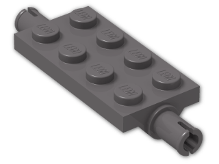 LEGO® Brick: Plate 2 x 4 with Pins 30157 | Color: Dark Stone Grey