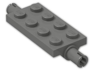 LEGO® Stein: Plate 2 x 4 with Pins 30157 | Farbe: Dark Grey