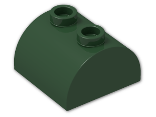 LEGO® Brick: Brick 2 x 2 with Curved Top and 2 Studs on Top 30165 | Color: Earth Green