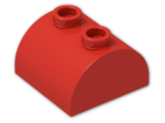 LEGO® Brick: Brick 2 x 2 with Curved Top and 2 Studs on Top 30165 | Color: Bright Red