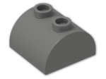 LEGO® Brick: Brick 2 x 2 with Curved Top and 2 Studs on Top 30165 | Color: Dark Grey