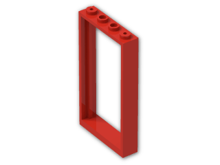 LEGO® Brick: Door 1 x 4 x 6 Frame Type 1 30179 | Color: Bright Red