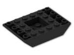 LEGO® Brick: Slope Brick 45 6 x 4 Double Inverted 30183 | Color: Black