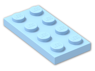 LEGO® Brick: Plate 2 x 4 3020 | Color: Pastel Blue