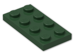 LEGO® Brick: Plate 2 x 4 3020 | Color: Earth Green