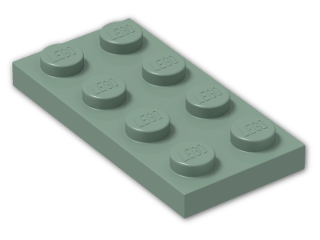 LEGO® Brick: Plate 2 x 4 3020 | Color: Sand Green