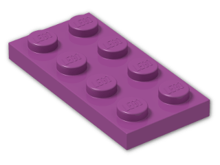 LEGO® Brick: Plate 2 x 4 3020 | Color: Bright Reddish Lilac