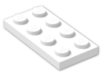 LEGO® Brick: Plate 2 x 4 3020 | Color: White