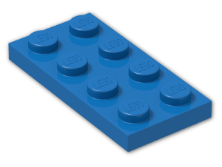 LEGO® Brick: Plate 2 x 4 3020 | Color: Bright Blue