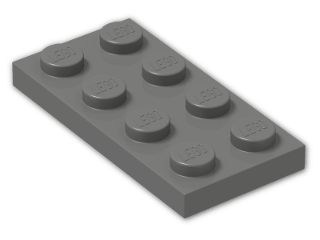LEGO® Stein: Plate 2 x 4 3020 | Farbe: Dark Grey