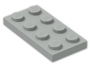 LEGO® Stein: Plate 2 x 4 3020 | Farbe: Grey