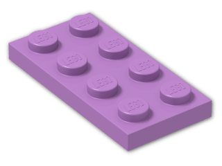 LEGO® Brick: Plate 2 x 4 3020 | Color: Medium Lavender