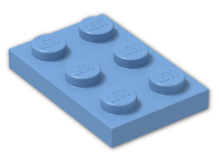 LEGO® Stein: Plate 2 x 3 3021 | Farbe: Medium Blue