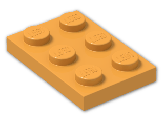 LEGO® Brick: Plate 2 x 3 3021 | Color: Bright Yellowish Orange
