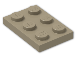 LEGO® Brick: Plate 2 x 3 3021 | Color: Sand Yellow