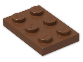 LEGO® Stein: Plate 2 x 3 3021 | Farbe: Reddish Brown