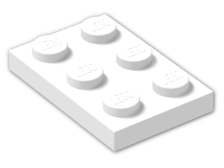 LEGO® Brick: Plate 2 x 3 3021 | Color: White