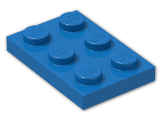 LEGO® Stein: Plate 2 x 3 3021 | Farbe: Bright Blue