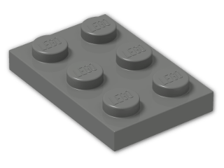 LEGO® Brick: Plate 2 x 3 3021 | Color: Dark Grey
