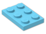 LEGO® Brick: Plate 2 x 3 3021 | Color: Medium Azur