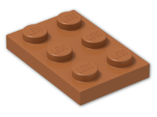 LEGO® Brick: Plate 2 x 3 3021 | Color: Dark Orange