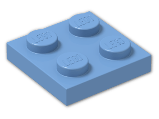 LEGO® Stein: Plate 2 x 2 3022 | Farbe: Medium Blue