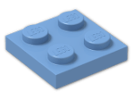 LEGO® Brick: Plate 2 x 2 3022 | Color: Medium Blue