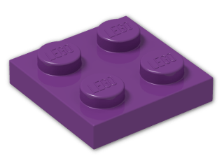 LEGO® Brick: Plate 2 x 2 3022 | Color: Bright Violet