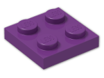 LEGO® Brick: Plate 2 x 2 3022 | Color: Bright Violet