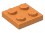 LEGO® Brick: Plate 2 x 2 3022 | Color: Bright Orange