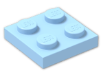 LEGO® Brick: Plate 2 x 2 3022 | Color: Pastel Blue
