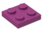 LEGO® Brick: Plate 2 x 2 3022 | Color: Bright Reddish Violet