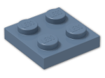 LEGO® Stein: Plate 2 x 2 3022 | Farbe: Sand Blue
