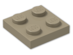 LEGO® Brick: Plate 2 x 2 3022 | Color: Sand Yellow