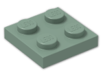 LEGO® Brick: Plate 2 x 2 3022 | Color: Sand Green
