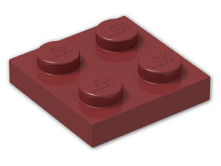LEGO® Stein: Plate 2 x 2 3022 | Farbe: New Dark Red