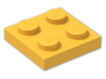 LEGO® Brick: Plate 2 x 2 3022 | Color: Flame Yellowish Orange