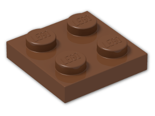 LEGO® Stein: Plate 2 x 2 3022 | Farbe: Reddish Brown