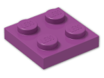 LEGO® Brick: Plate 2 x 2 3022 | Color: Bright Reddish Lilac