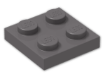 LEGO® Stein: Plate 2 x 2 3022 | Farbe: Dark Stone Grey