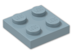 LEGO® Brick: Plate 2 x 2 3022 | Color: Light Royal Blue