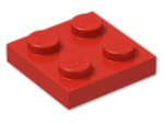 LEGO® Brick: Plate 2 x 2 3022 | Color: Bright Red