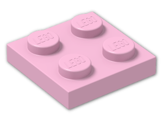 LEGO® Brick: Plate 2 x 2 3022 | Color: Light Purple