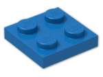 LEGO® Brick: Plate 2 x 2 3022 | Color: Bright Blue