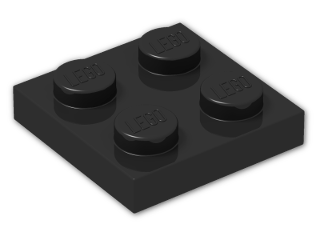 LEGO® Stein: Plate 2 x 2 3022 | Farbe: Black