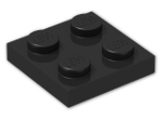 LEGO® Stein: Plate 2 x 2 3022 | Farbe: Black