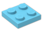 LEGO® Brick: Plate 2 x 2 3022 | Color: Medium Azur