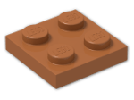 LEGO® Brick: Plate 2 x 2 3022 | Color: Dark Orange