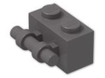 LEGO® Brick: Brick 1 x 2 with Handle 30236 | Color: Dark Stone Grey